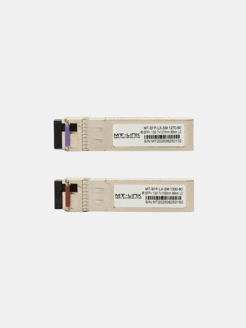 MT-SFP-LX-SM 1270/1330 10G SFP (PAIR) - UPTO 20/40/80/120KM - 10GBase-WDM Bi-Directional SFP+ LC Module