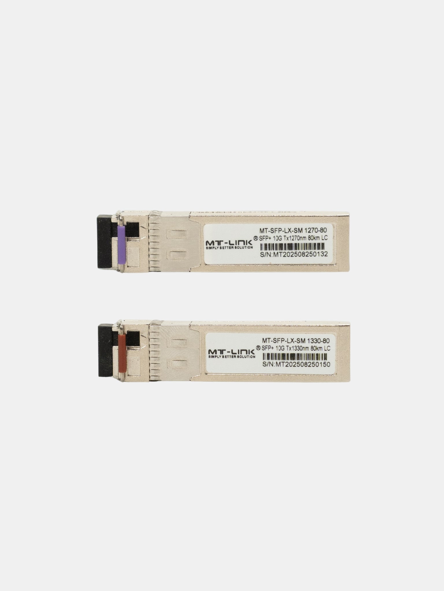 MT-SFP-LX-SM 1270/1330 10G SFP (PAIR) - UPTO 20/40/80/120KM - 10GBase-WDM Bi-Directional SFP+ LC Module