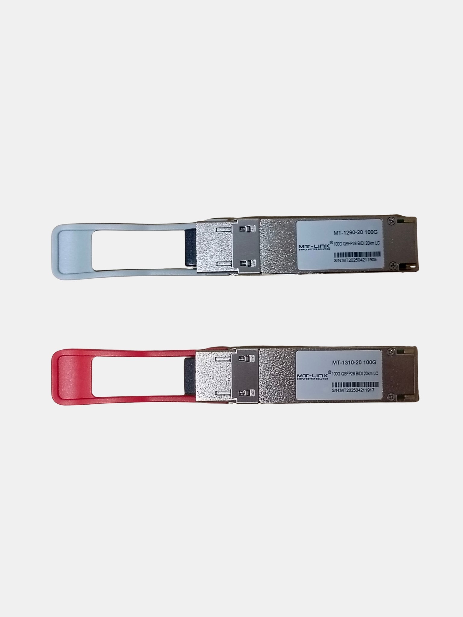 MT-QSFP 1290/1310-20 (PAIR) - UPTO 20KM - 100GBase-LR QSFP28 LC Transceiver BIDI