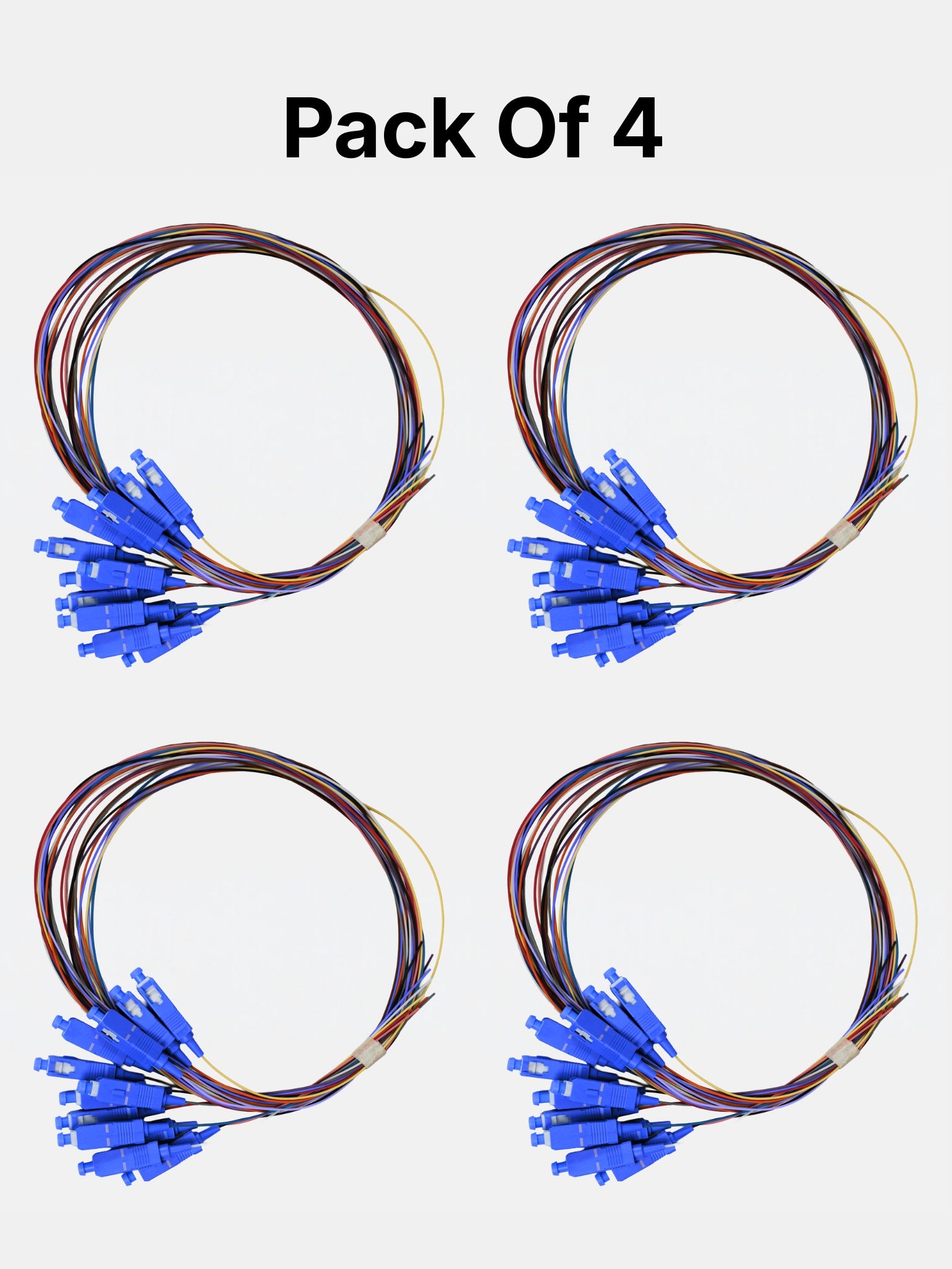 MT-SCAPC/UPC SM 12 Colour Patch Cord (Pack of 4)