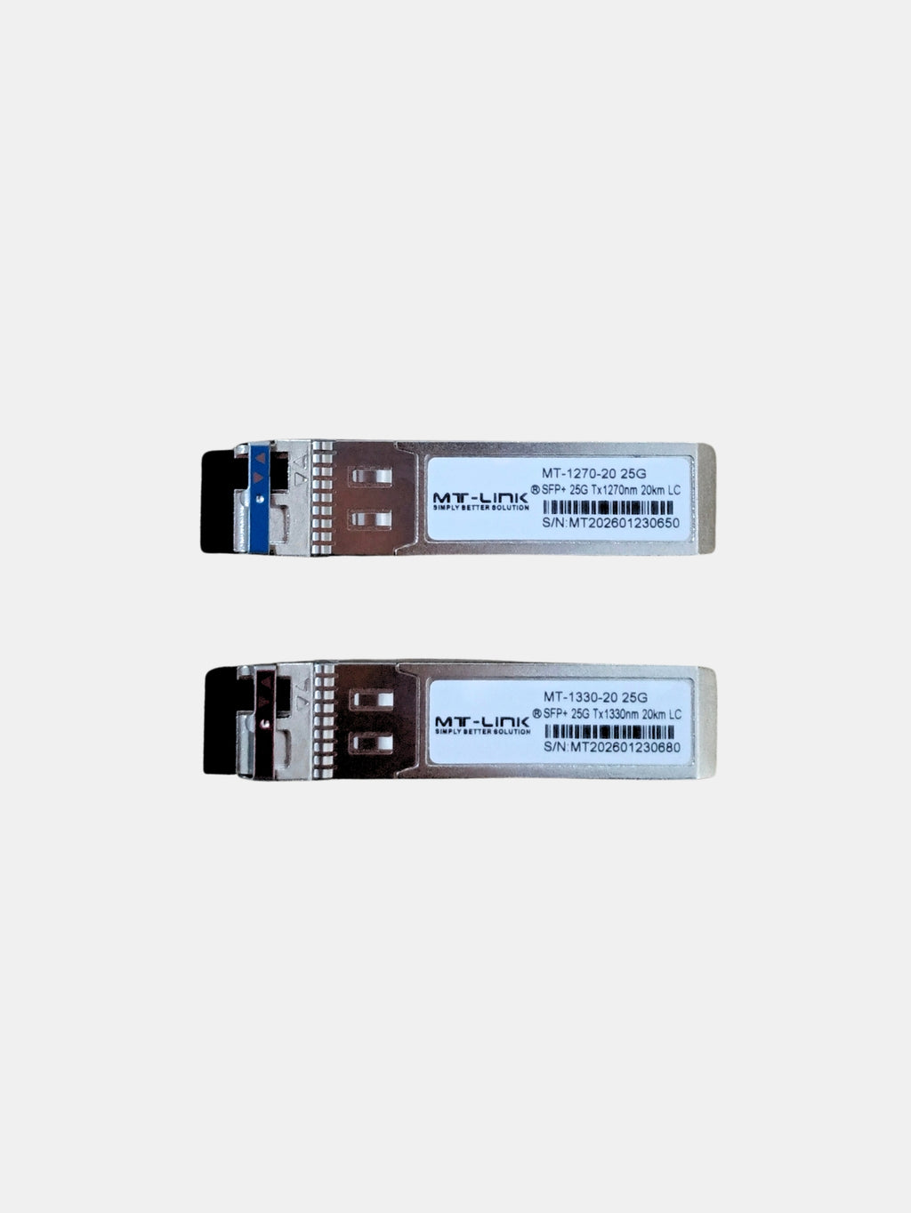 MT-25G SFP 1270/1330-20 (PAIR) - UPTO 20KM - 25GBase-WDM Bi-Directional SFP+ LC Module