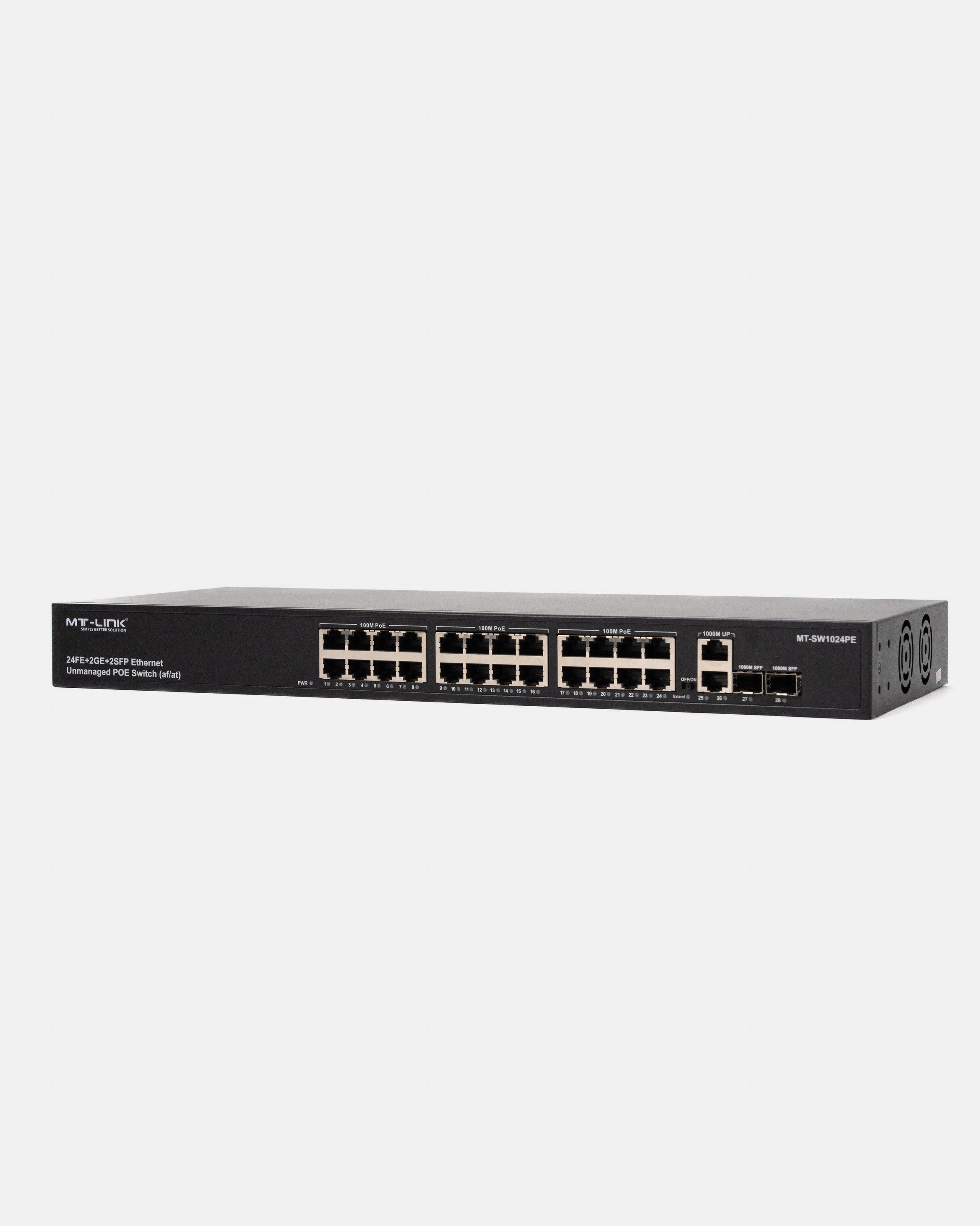 MT-SW1024PE - 24FE POE+ 2GE + 1G SFP Uplink POE Switch
