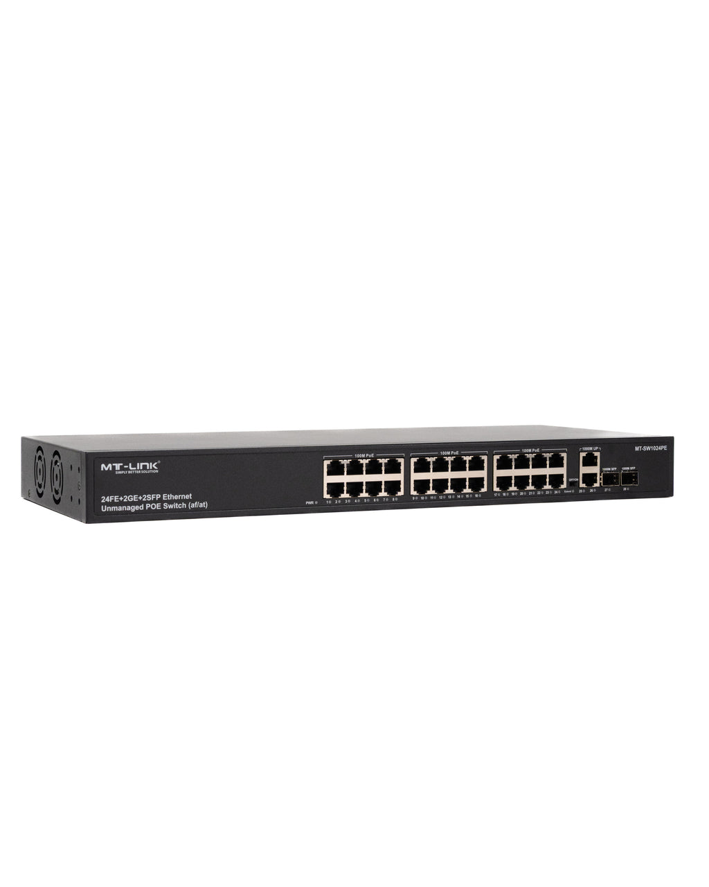 MT-SW1024PE - 24FE POE+ 2GE + 1G SFP Uplink POE Switch