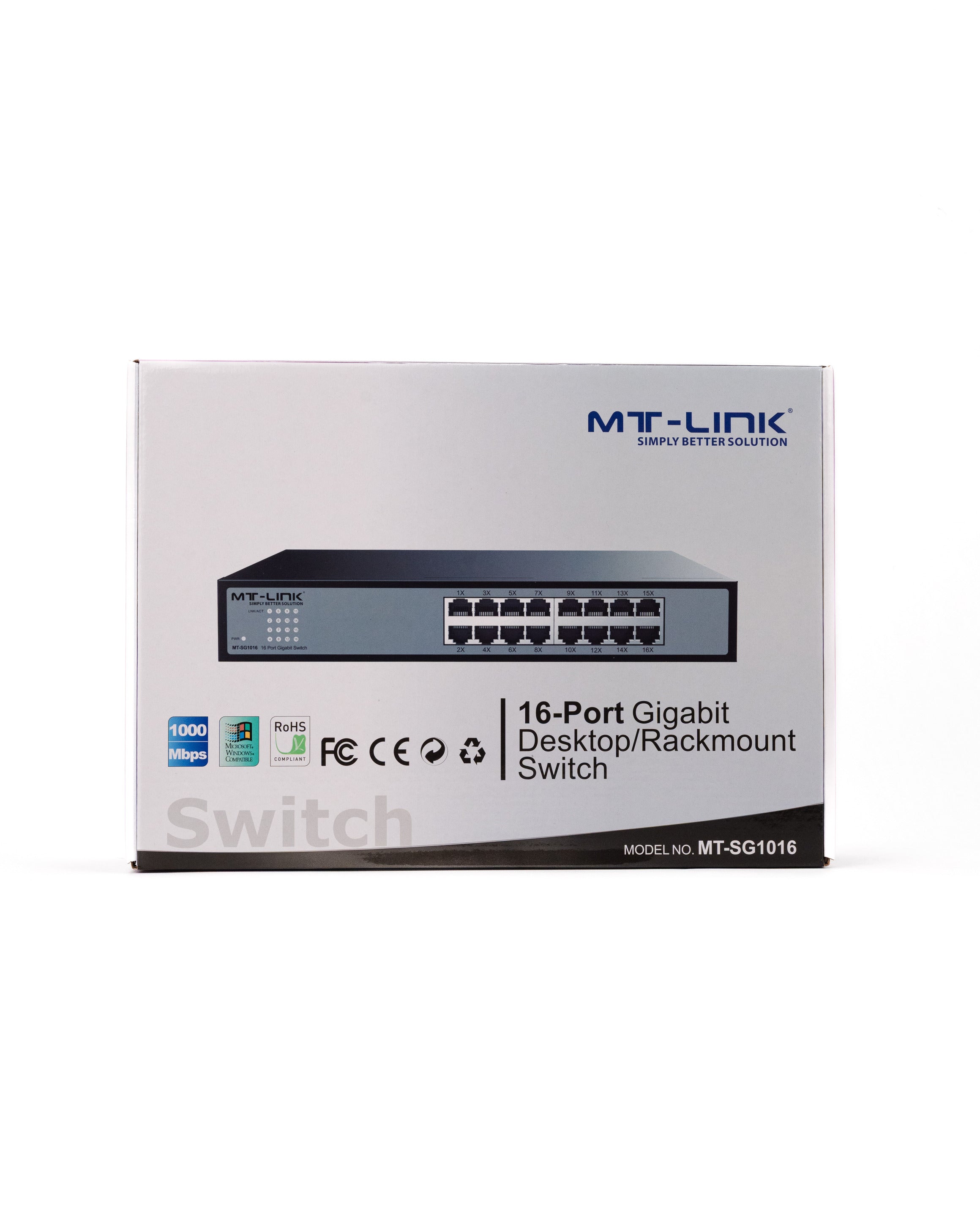 MT-SG1016 - 16 Port Gigabit Desktop/ Rack mount switch