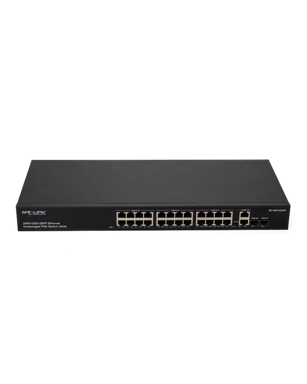 MT-SW1024PE - 24FE POE+ 2GE + 1G SFP Uplink POE Switch