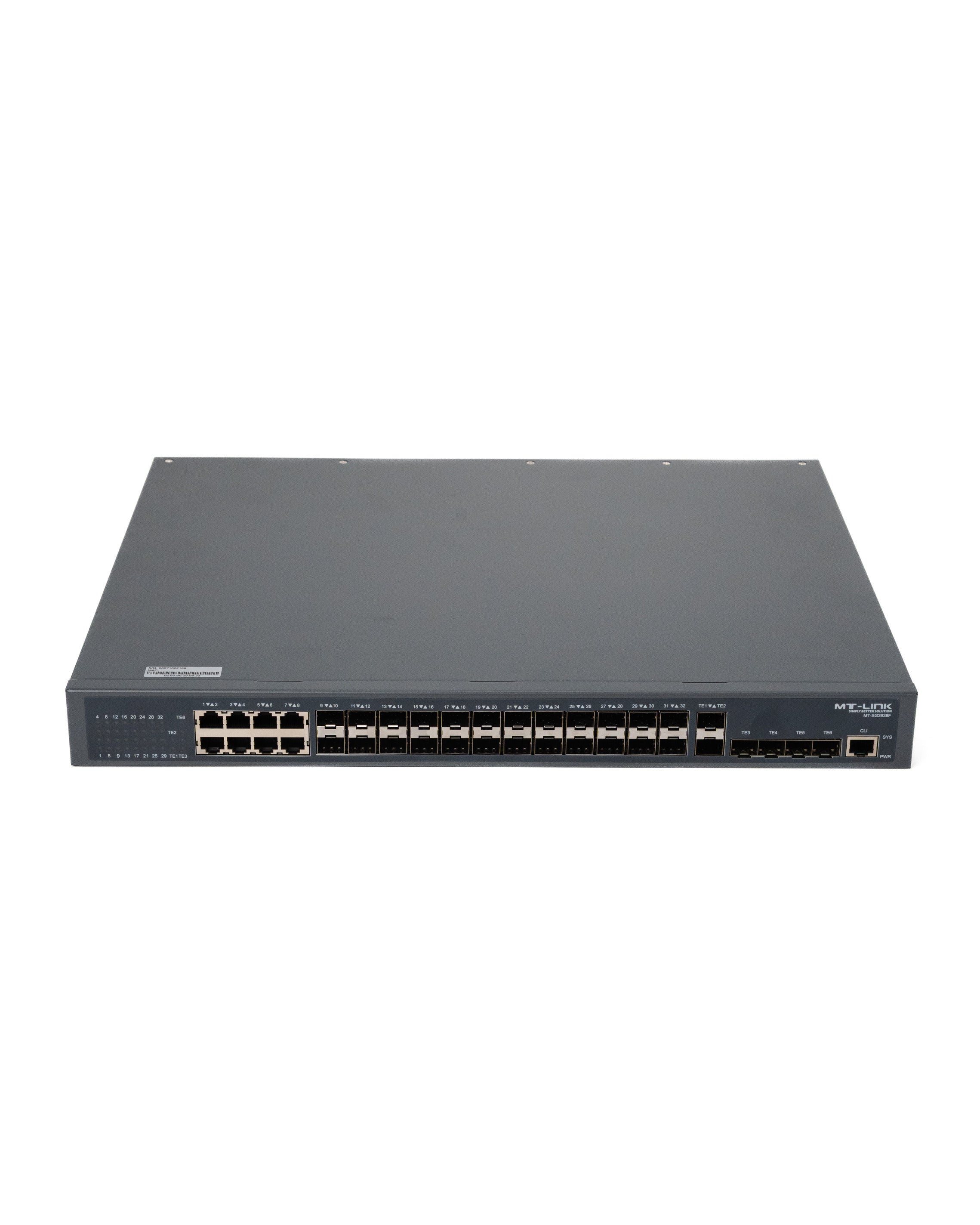MT-SG3938F - 32 Port Gigabit Stackable L3 Core Aggregation Switch with 6 10G Slots