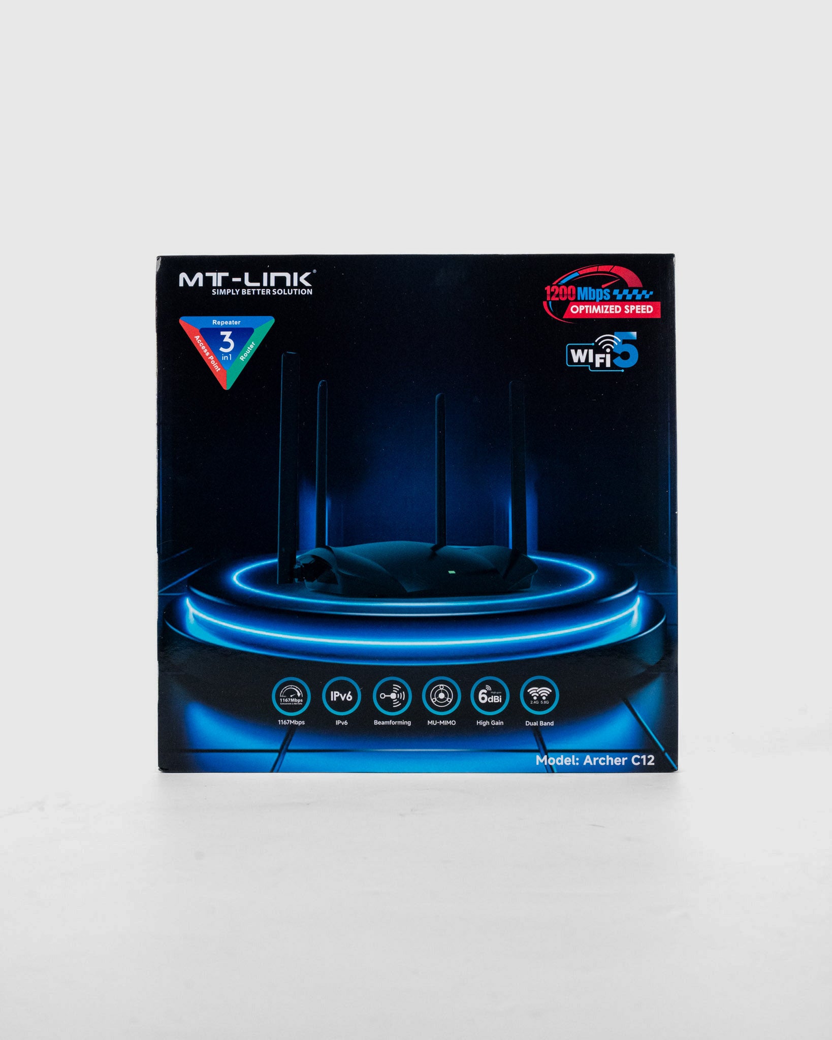 MT-ARCHER C12 - AC1200 Dual Band WIFI 5 Gigabit Router