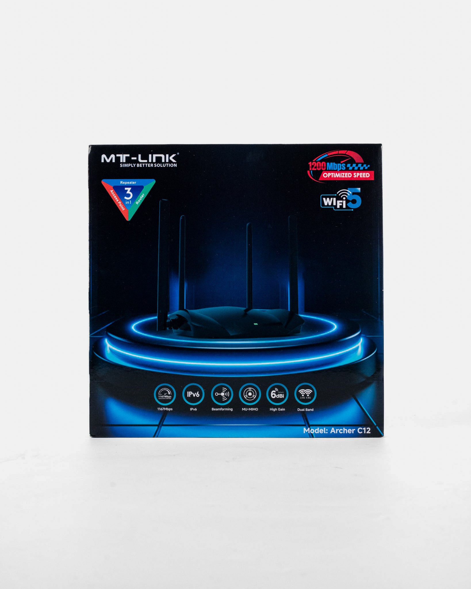 MT-ARCHER C12 - AC1200 Dual Band WIFI 5 Gigabit Router