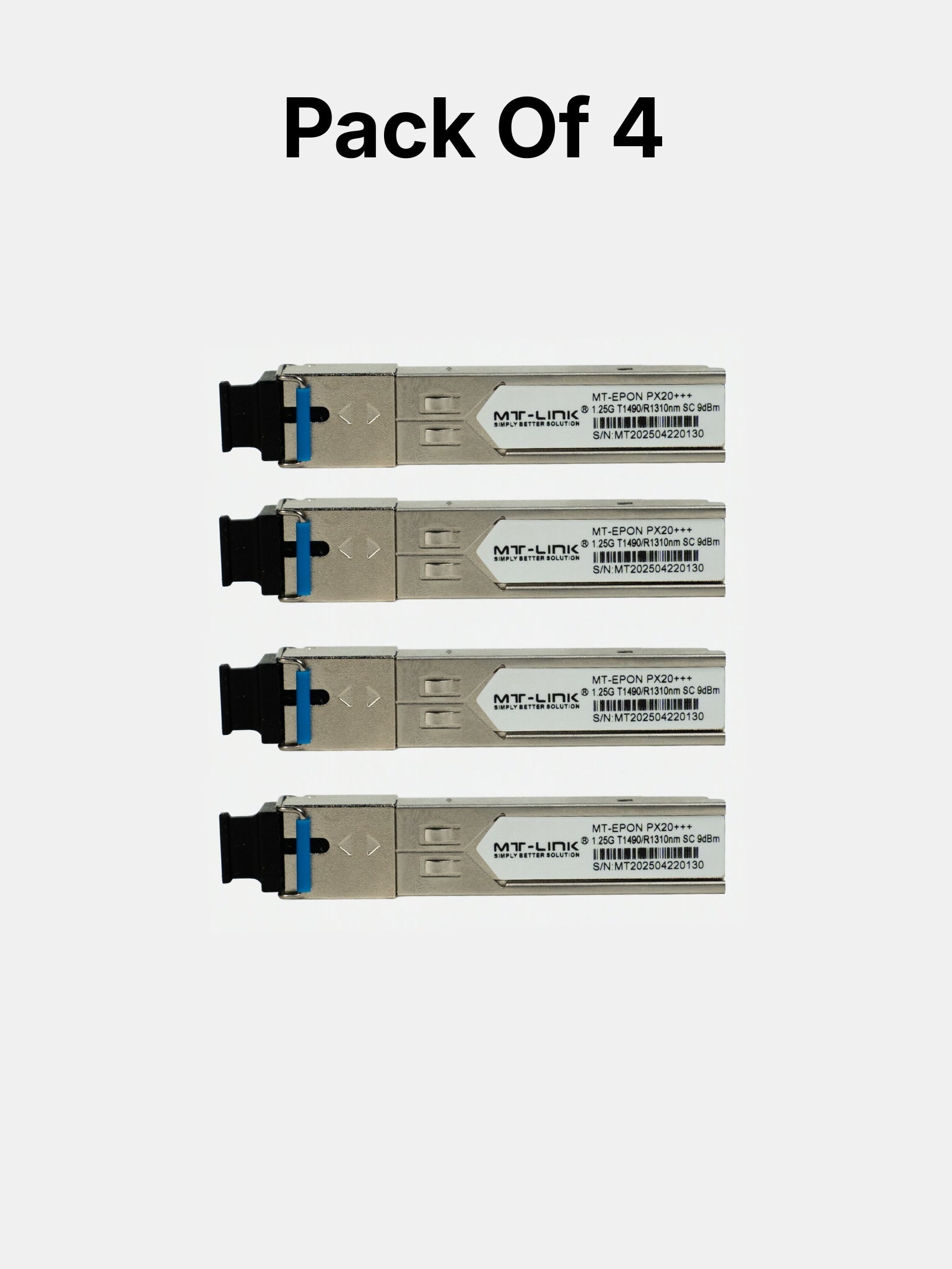 MT-EPON PX20+++ (Pack of 4)- SFP EPON Class PX+++ Module
