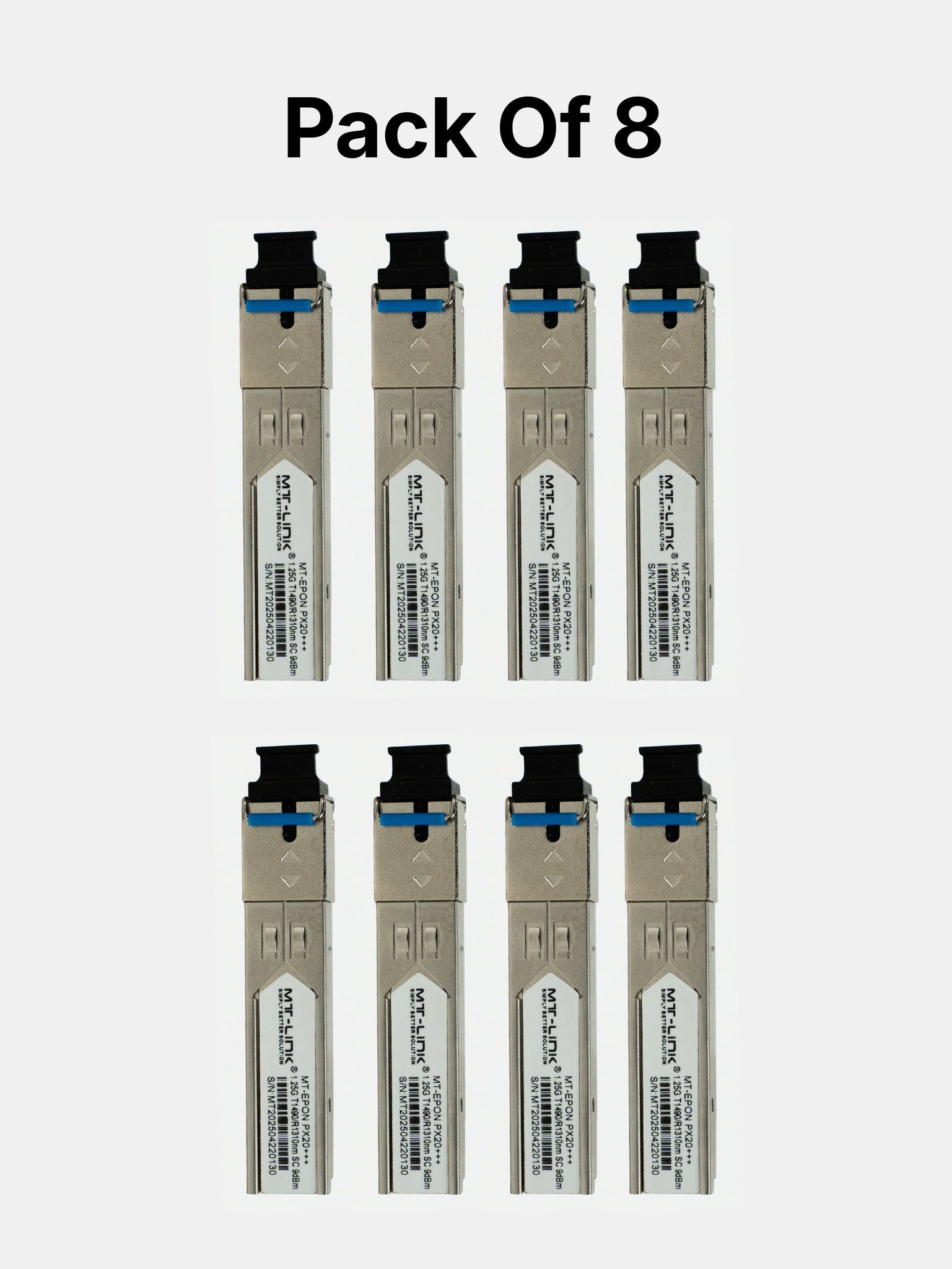 MT-EPON PX20+++ (Pack of 8)- SFP EPON Class PX+++ Module