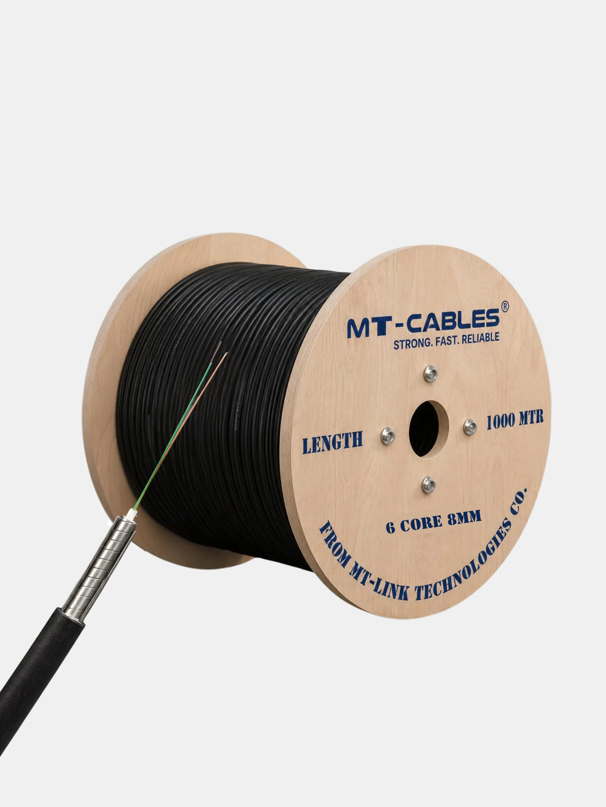 MT-Cables by MT-Link- 6 Core 8mm (Premium Quality) Outdoor Fiber Optic Cable (Armored)