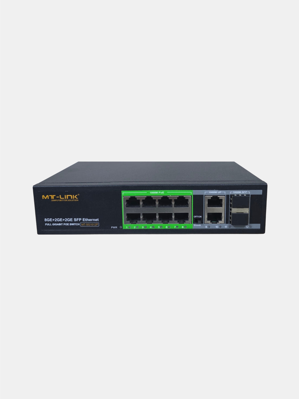 MT-SG1012P - 8 GE POE+2GE+2SFP UPLINK GIGABIT POE Switch