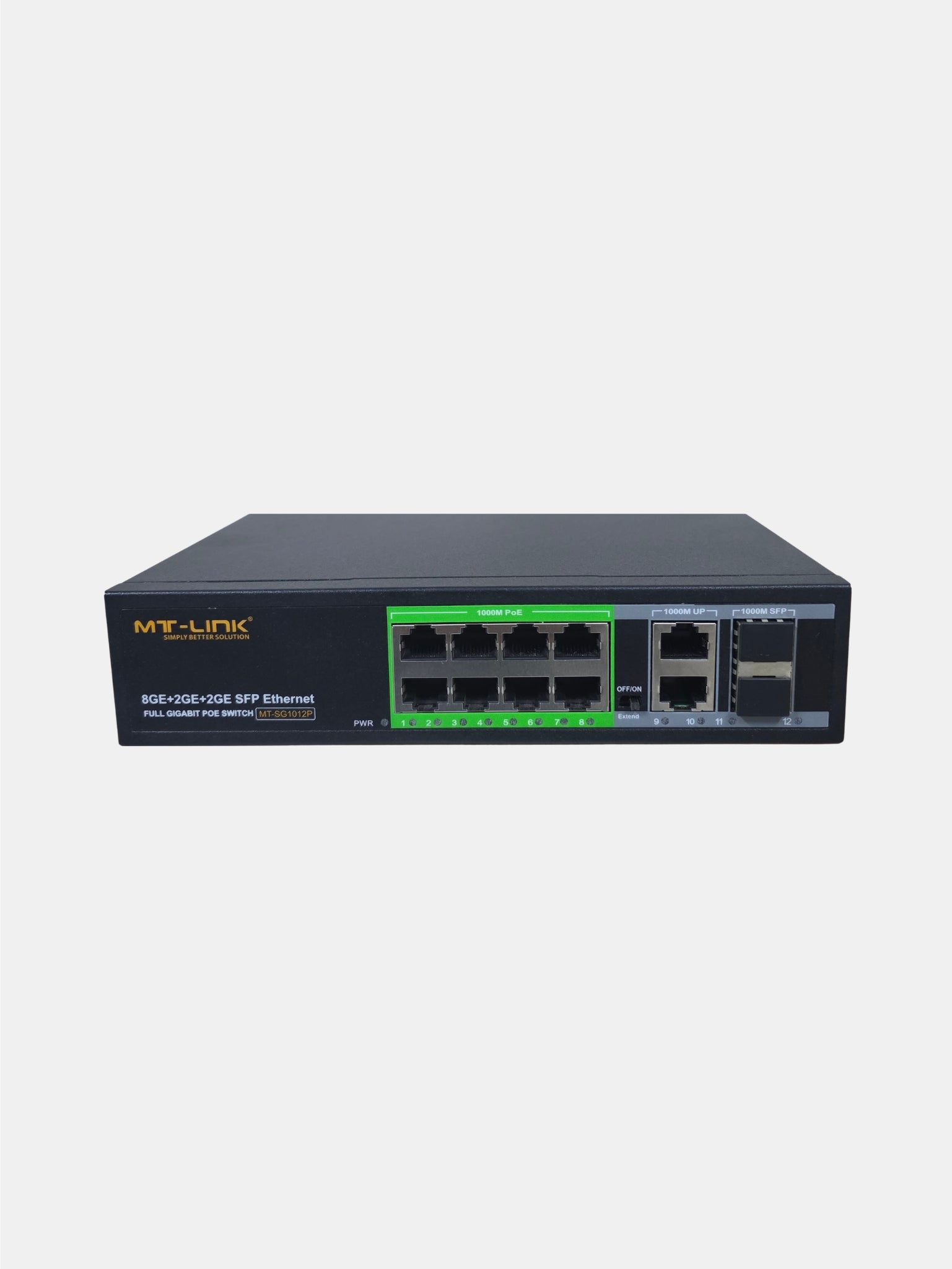MT-SG1012P - 8 GE POE+2GE+2SFP UPLINK GIGABIT POE Switch