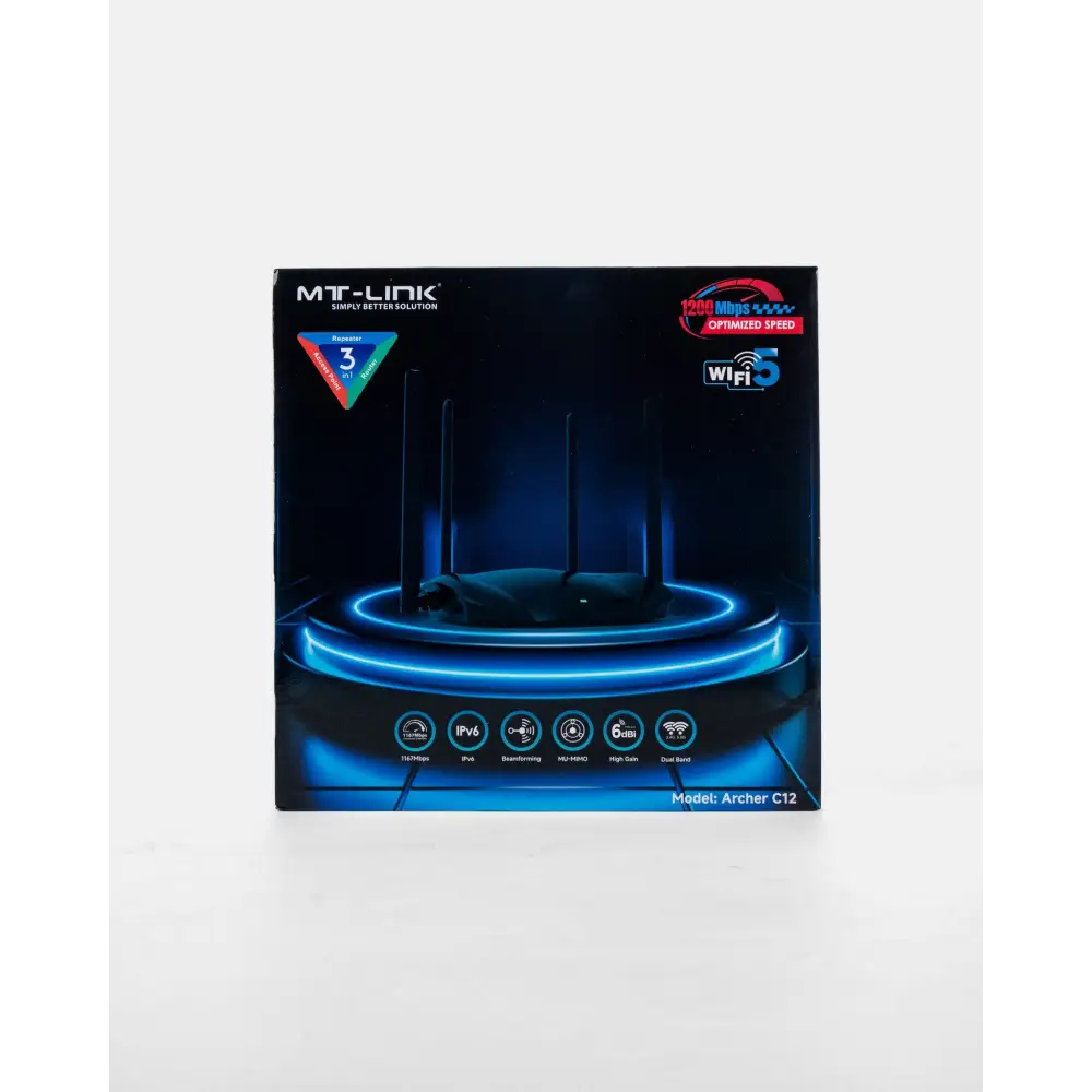 MT-ARCHER C12 - AC1200 Dual Band WIFI 5 Gigabit Router - MT Link | Pakistan
