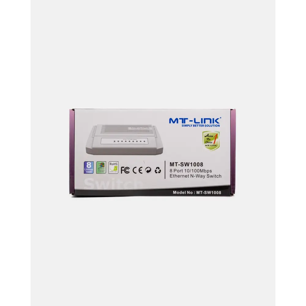 MT-SW1008 - 8 Port 10/100Mbps Switch high quality STP ports - MT Link | Pakistan