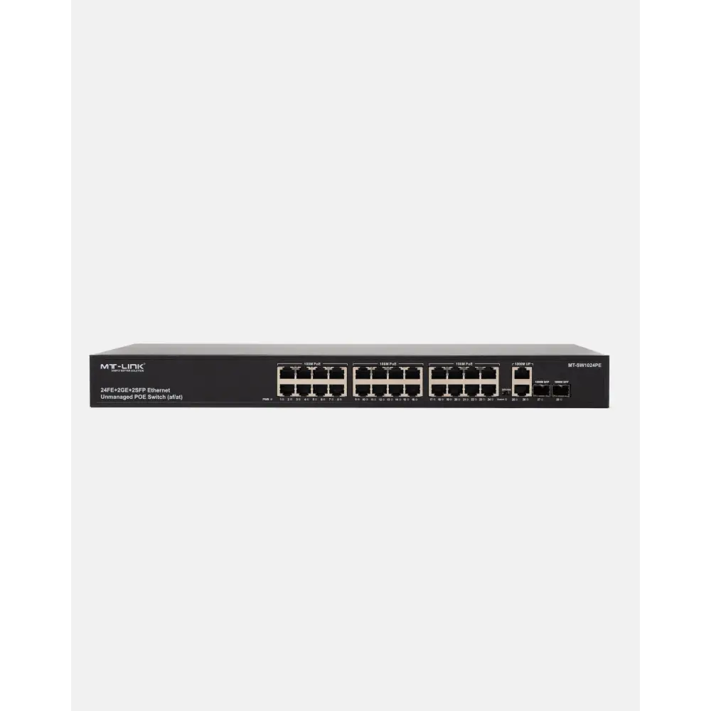 MT-SW1024PE - 24FE POE+ 2GE + 1G SFP Uplink POE Switch - MT Link | Pakistan