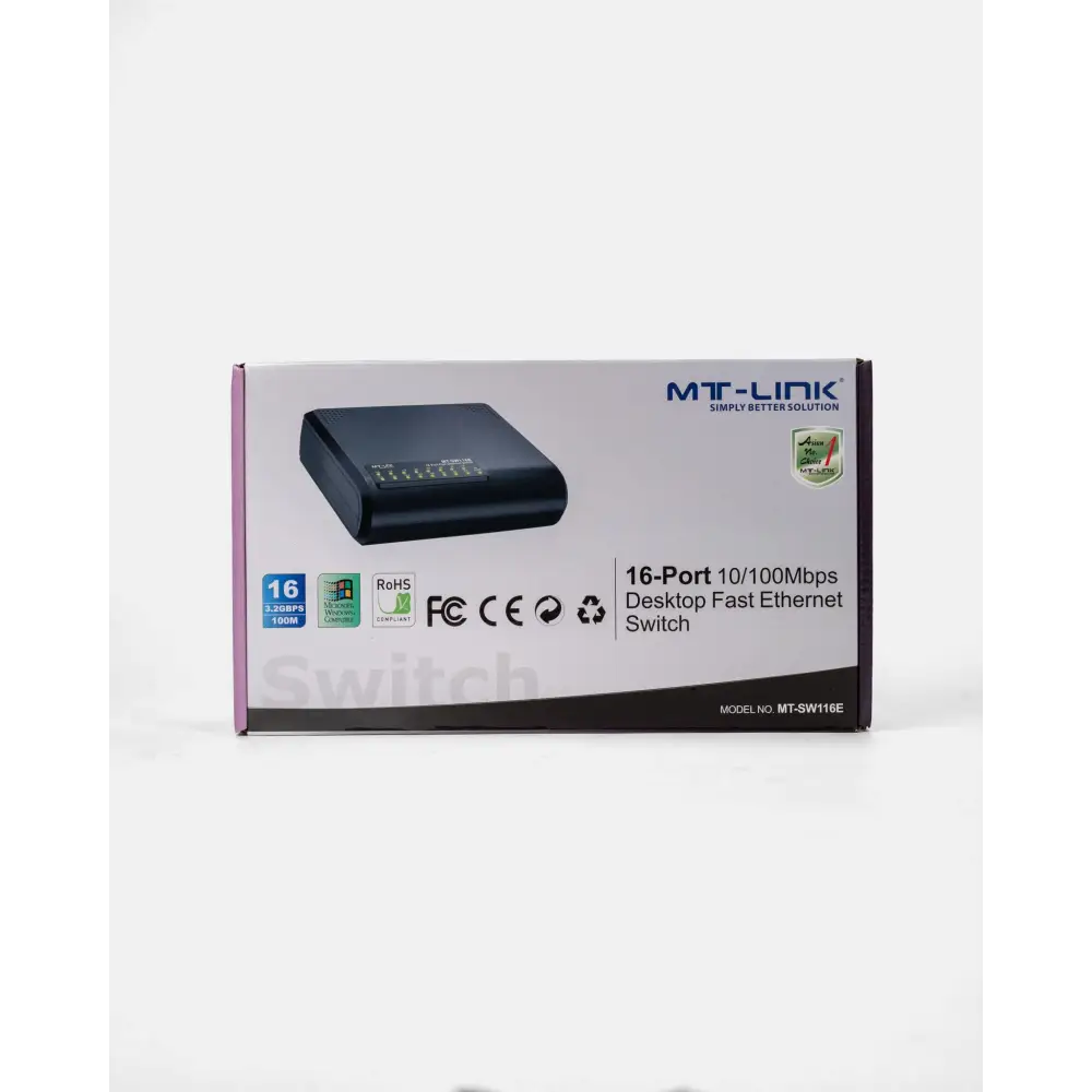 MT-SW116E - 16 Port desktop switch 10/100Mbps - MT Link | Pakistan