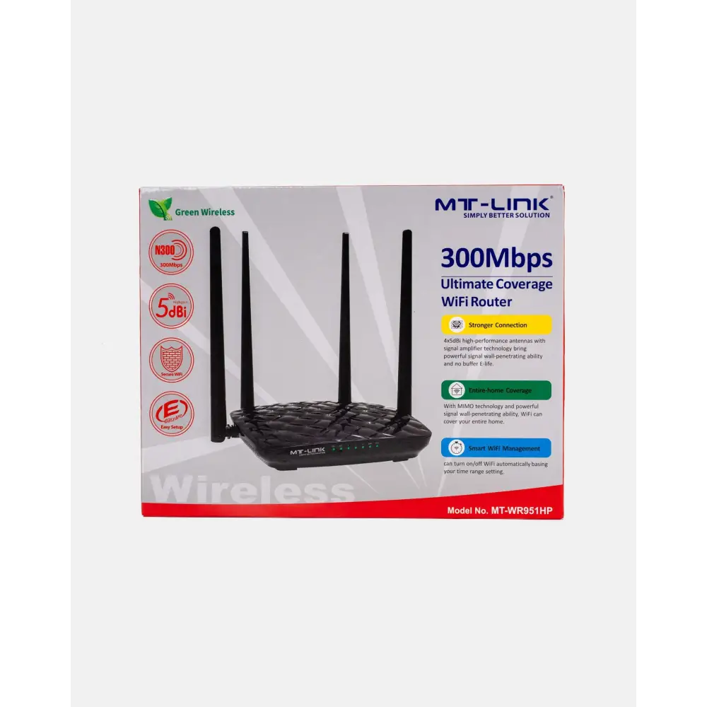 MT-WR951HP - 300Mbps High Gain Wireless Router - MT Link | Pakistan